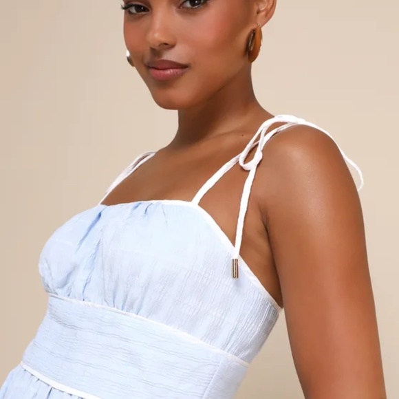 Blue Toe strap charmingly adorable dress Lulu’s - Picture 3 of 4